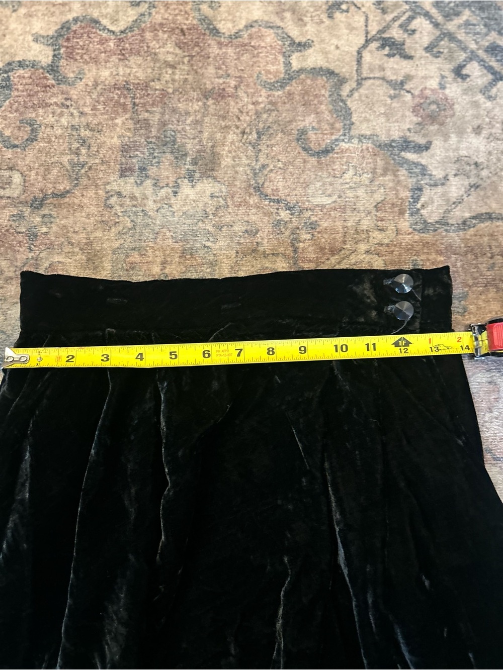 Vintage Christian Dior Separates 1980 crushed velvet midi skirt 12 - Picture 5 of 5